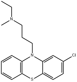 10H-Phenothiazine-10-propanamine, 2-chloro-N-ethyl-N-methyl- Structure