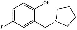 Phenol, 4-fluoro-2-(1-pyrrolidinylmethyl)- Structure
