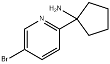Cyclopentanamine, 1-(5-bromo-2-pyridinyl)- Structure