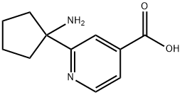 4-Pyridinecarboxylic acid, 2-(1-aminocyclopentyl)- Structure