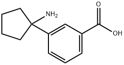 Benzoic acid, 3-(1-aminocyclopentyl)- Structure