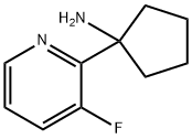 Cyclopentanamine, 1-(3-fluoro-2-pyridinyl)- Structure