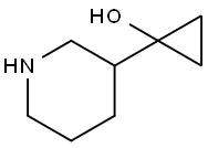 Cyclopropanol, 1-(3-piperidinyl)- Structure
