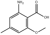 Benzoic acid, 2-amino-6-methoxy-4-methyl- Structure