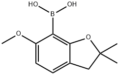 Boronic acid, B-(2,3-dihydro-6-methoxy-2,2-dimethyl-7-benzofuranyl)- Structure