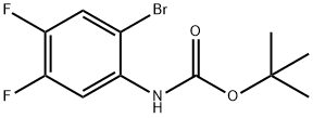 Carbamic acid, N-(2-bromo-4,5-difluorophenyl)-, 1,1-dimethylethyl ester Structure