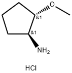 Cyclopentanamine, 2-methoxy-, hydrochloride (1:1), (1S,2S)- Structure