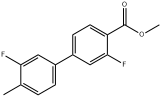 [1,1'-Biphenyl]-4-carboxylic acid, 3,3'-difluoro-4'-methyl-, methyl ester Structure