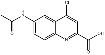 2-Quinolinecarboxylic acid, 6-(acetylamino)-4-chloro- Structure