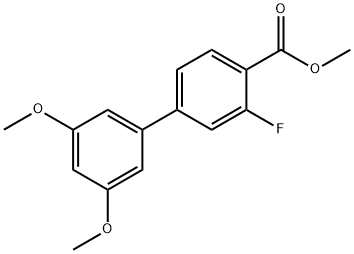 [1,1'-Biphenyl]-4-carboxylic acid, 3-fluoro-3',5'-dimethoxy-, methyl ester Structure