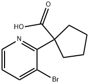 Cyclopentanecarboxylic acid, 1-(3-bromo-2-pyridinyl)- Structure