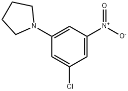 Pyrrolidine, 1-(3-chloro-5-nitrophenyl)- Structure