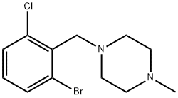 Piperazine, 1-[(2-bromo-6-chlorophenyl)methyl]-4-methyl- Structure