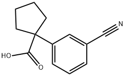 Cyclopentanecarboxylic acid, 1-(3-cyanophenyl)- Structure
