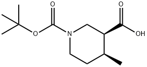 (3S,4S)-1-Boc-4-methyl-piperidine-3-carboxylic acid Structure