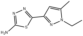 5-(1-ethyl-5-methyl-1H-pyrazol-3-yl)-1,3,4-thiadiazol-2-amine Structure