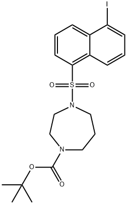1H-1,4-Diazepine-1-carboxylic acid, hexahydro-4-[(5-iodo-1-naphthalenyl)sulfonyl]-, 1,1-dimethylethyl ester Structure
