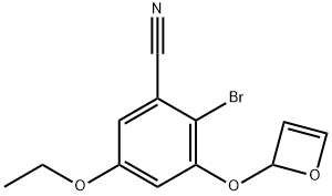 Benzonitrile, 2-bromo-5-ethoxy-3-(2H-oxet-2-yloxy)- Structure