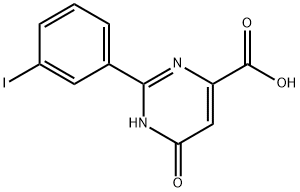 4-Pyrimidinecarboxylic acid, 1,6-dihydro-2-(3-iodophenyl)-6-oxo- Structure