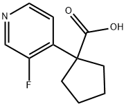 Cyclopentanecarboxylic acid, 1-(3-fluoro-4-pyridinyl)- Structure