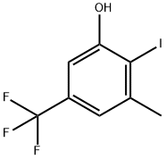 Phenol, 2-iodo-3-methyl-5-(trifluoromethyl)- Structure