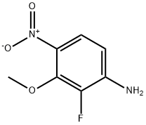 Benzenamine, 2-fluoro-3-methoxy-4-nitro- Structure
