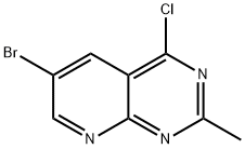 Pyrido[2,3-d]pyrimidine, 6-bromo-4-chloro-2-methyl- Structure