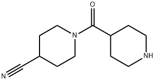 4-Piperidinecarbonitrile, 1-(4-piperidinylcarbonyl)- Structure