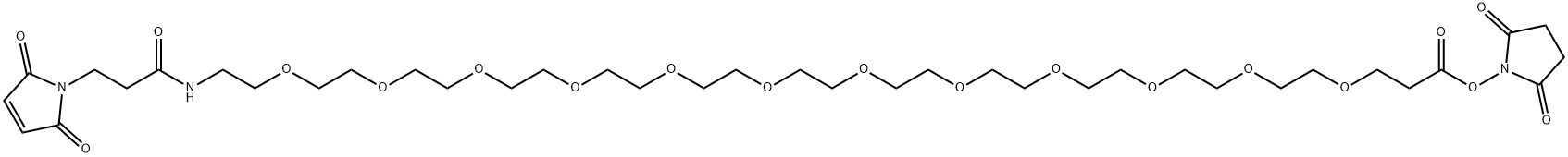 Mal-amido-PEG12-NHS ester Structure