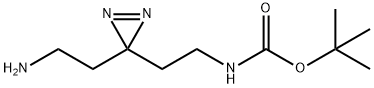 tert-butyl N-{2-[3-(2-aminoethyl)-3H-diazirin-3-yl]ethyl}carbamate Structure
