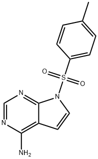 7-[(4-Methylbenzene)sulfonyl]pyrrolo[2,3-d]pyrimidin-4-amine Structure