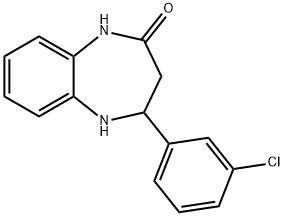 2H-1,5-Benzodiazepin-2-one, 4-(3-chlorophenyl)-1,3,4,5-tetrahydro- Structure