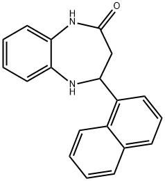 2H-1,5-Benzodiazepin-2-one, 1,3,4,5-tetrahydro-4-(1-naphthalenyl)- Structure