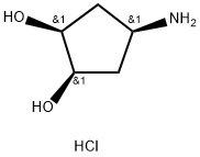 (1A,2A,4A)-4-AMINOCYCLOPENTANE-1,2-DIOL HCL Structure
