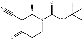 (2S)-tert-Butyl 3-cyano-2-methyl-4-oxopiperidine-1-carboxylate Structure