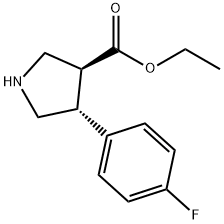 ethyl trans-4-(4-fluorophenyl)pyrrolidine-3-carboxylate Structure