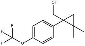 (2，2-dimethyl-1-(4-(trifluoromethoxy)phenyl)cyclopropyl)methanol Structure