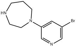 1-(5-Bromo-3-pyridinyl)hexahydro-1H-1,4-diazepine Structure