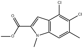 1H-Indole-2-carboxylic acid, 4,5-dichloro-1,6-dimethyl-, methyl ester Structure