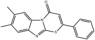 4H-[1,3]Thiazino[3,2-a]benzimidazol-4-one, 7,8-dimethyl-2-phenyl- Structure