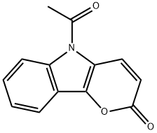 Pyrano[3,2-b]indol-2(5H)-one, 5-acetyl- Structure