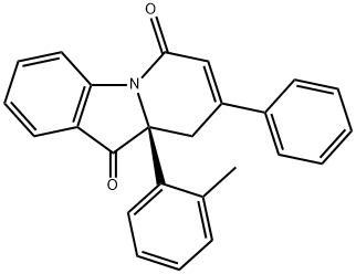 Pyrido[1,2-a]indole-6,10-dione, 9,9a-dihydro-9a-(2-methylphenyl)-8-phenyl-, (9aS)- Structure