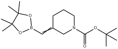 tert-butyl 3-((4，4，5，5-tetramethyl-1，3，2-dioxaborolan-2-yl)methylene)piperidine-1-carboxylate Structure