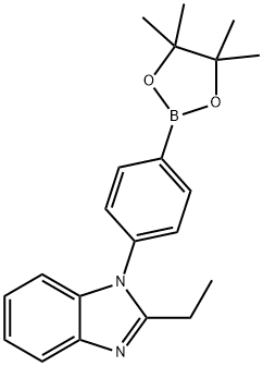 2-ethyl-1-[4-(4,4,5,5-tetramethyl-1,3,2-dioxaborolan-2-yl)phenyl]-1,3-benzodiazole Structure