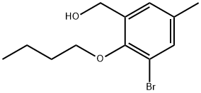 Benzenemethanol, 3-bromo-2-butoxy-5-methyl- Structure