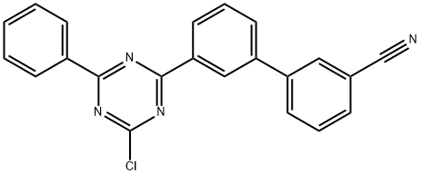 [1,1'-Biphenyl]-3-carbonitrile, 3'-(4-chloro-6-phenyl-1,3,5-triazin-2-yl)- Structure