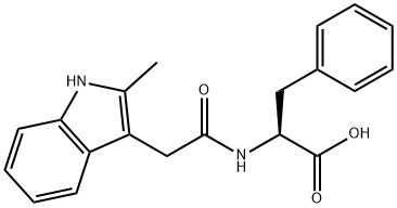 L-Phenylalanine, N-[2-(2-methyl-1H-indol-3-yl)acetyl]- Structure