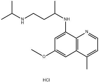 N1-isopropyl-N3-(6-methoxy-4-methylquinolin-8-yl)butane-1,3-diamine  hydrochloride Structure