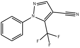 1H-Pyrazole-4-carbonitrile, 1-phenyl-5-(trifluoromethyl)- Structure
