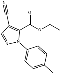 1H-Pyrazole-5-carboxylic acid, 4-cyano-1-(4-methylphenyl)-, ethyl ester Structure